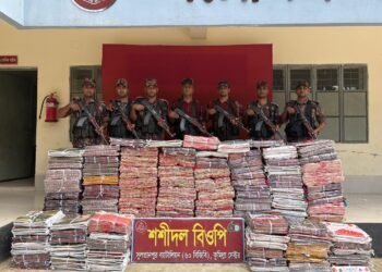 ব্রাহ্মণবাড়িয়া ৬০ বিজিবি অভিযানে বিপুল পরিমাণ ভারতীয় চোরাই পণ্য উদ্ধার